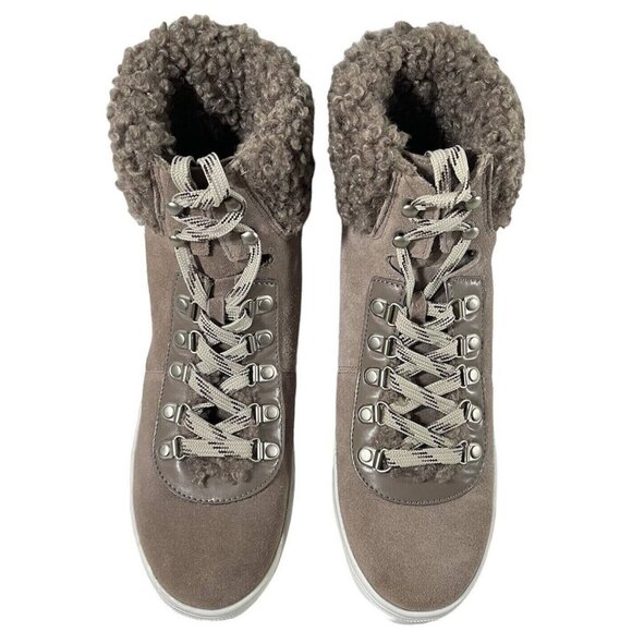 Sam Edelman Women’s Size 8.5M Luther Faux Shearling Boot Taupe - Picture 8 of 10